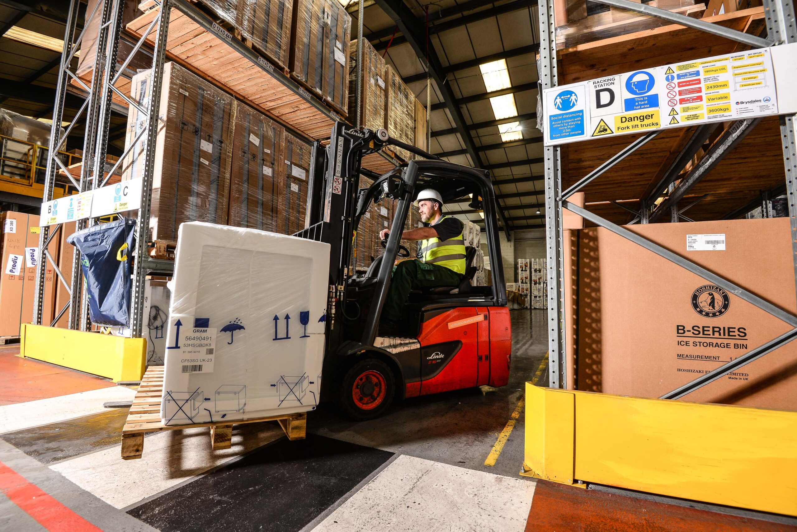 Worker in warehouse