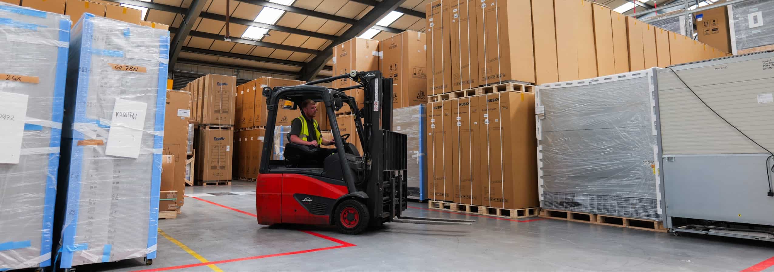 Hadfields worker in the warehouse